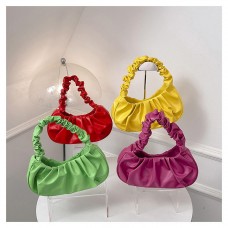 Cloud Fold Bag Women's One shoulder underarm bag outside candy color handbag.Z0703