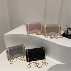 Trendy New Fashion Small Square Chain Shoulder Crossbody Bag Single Strap Zip Temperament Underarm Shoulder Bag