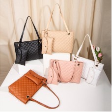 2024 New Solid Color Women's Messenger Tote Bag 2-piece Suit Luxury Design Brand Fashion Handbag For Women Wholesale