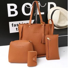 SHWL2722 Promotion cheap leather handbags for women 4pcs in a set big size tote handbags ladies luxury shoulder crossbody bag