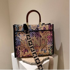 2024 new women's designer luxury fashion handbag shoulder bag crossbody bag graffiti painted and printed bag