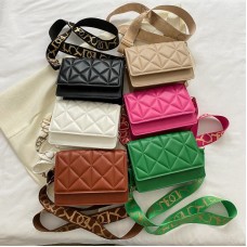 New Fashion Checkered Shoulder Bag Shopping Handheld Wide shoulder straps Crossbody Bag for Women's