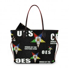 OES Sisterhood Women's Handbags Large Capacity Shoulder Bags Eastern Star Low Moq Print Luxury PU Leather Female Totes Bolsa