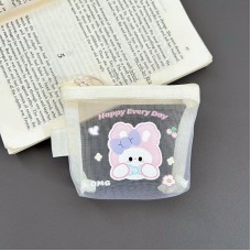 Double Layer High Capacity Transparent Storage Bag girls ladies best selection with lovely cartoon