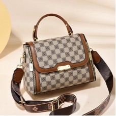 2025 Button Lock Women'S Office Shoulder Crossbody Bag Luxury Leather Printed Mini Dinner Handbag